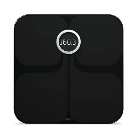 Fitbit Aria Wi-Fi Smart Wireless Scale, Measure Weight, Body Fat Percentage and Body Mass Index, Black (New Open (Best Body Fat Percentage)