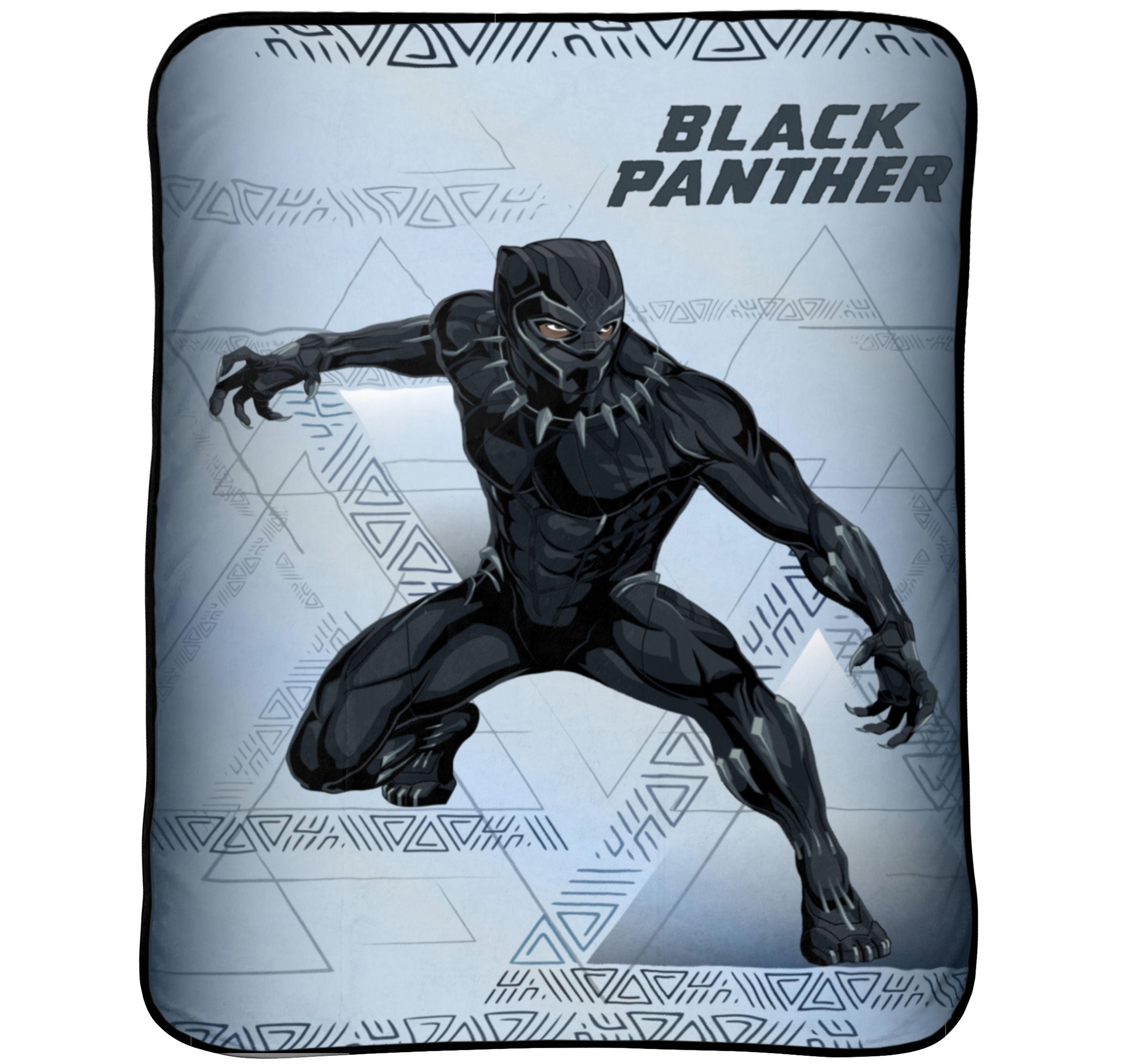 Marvel Black Panther Full Size Plush Bedding Throw Blanket 62" x 90" 