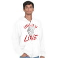 thumbnail image 5 of Gangster Of Love Funny Valentines Day Zip Up Hoodie Men's Women's Brisco Brands S, 5 of 6
