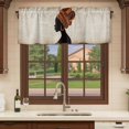 thumbnail image 6 of Africa Black Women Curtain Valances for Windows, Kitchen Valance Window Treatments Panel 2 Pack, African Native Ethnic Vintage Rod Pocket Short Curtains for Bathroom Bedroom 42 x 18 Inch, 6 of 8