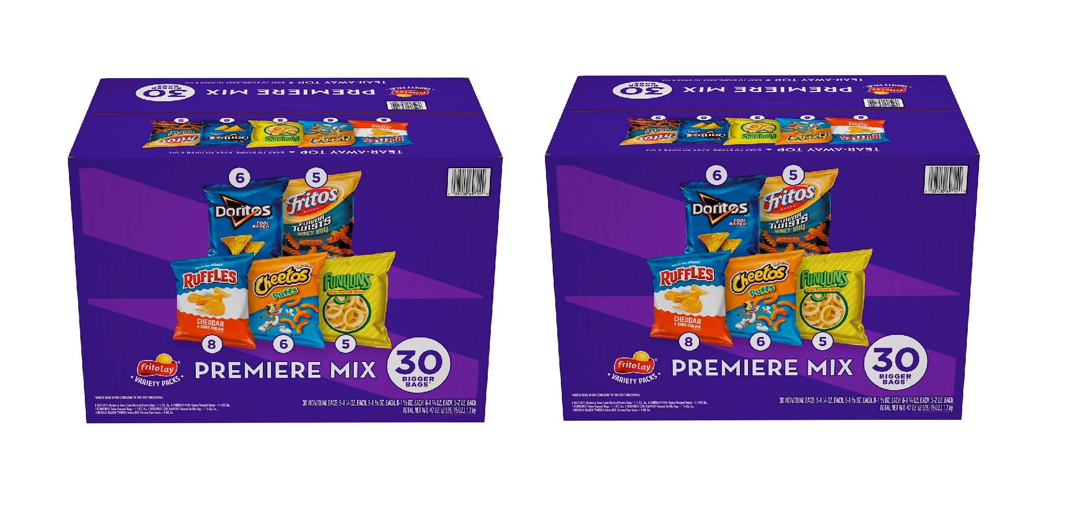 FritoLay Premiere Mix Variety Pack Chips (30 pk.) 2PK