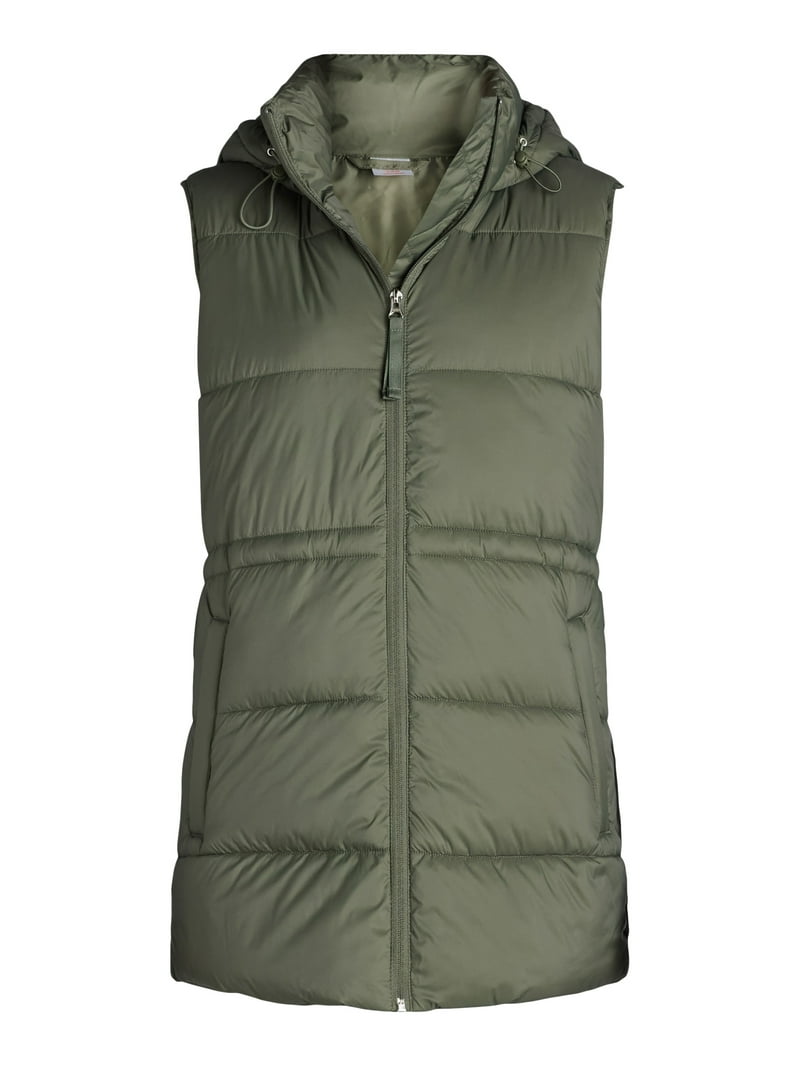 【BAON】During shirring color matching zip-up vest XCVI Shelton Casual Poplin + Rib Cargo Zipper Vest