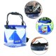 thumbnail image 2 of Cubo de pesca plegable, contenedor de agua, bolsa de pesca plegable portátil, 22 cm, azul, 2 of 5