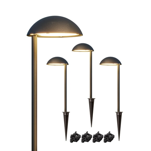 EDISHINE Low Voltage Landscape Lighting, 3W 3000K 200LM Waterproof LED Pathway Driveway Walkway Lights Wired, 50,000 Hrs Aluminum Housing Outdoo
