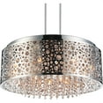 thumbnail image 1 of 9 Light Drum Shade Chandelier with Chrome finish, 1 of 2