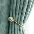 thumbnail image 2 of 2PCS Curtain Holdbacks, Curtain Tieback Hooks with Pearl Ball for Drapes, Metal Decorative Drapery Curtain Holdback Holder Wall Window Treatment Holdback for Home Office, 2 of 8