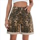 thumbnail image 3 of Pantalones Cortos Vaqueros para Mujer, Hasta la Rodilla, Modernos, Estilo Y2K, de Cintura Alta, Pierna , Informales, de Verano, con Bolsillos Estampado de Leopardo S, 3 of 8