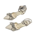 thumbnail image 4 of Sandalias de tacón alto con correa en el tobillo,Sandalias con punta cerrada en el tobillo con punta estrecha para mujer Sandalias de tacón alto con punta puntiaguda, las mejores en su clase, 4 of 8