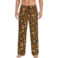thumbnail image 1 of Kdxio Chrysanthemum turkey Print Mens Pajama Pants Set Sleep & Lounge Pants, PJ Bottoms with Pockets and Button Fly-Small, 1 of 6