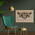 thumbnail image 2 of Animal Wall Art with Frame, Leopard Portrait Wildlife Tropical Feline Illustration, Printed Fabric Poster for Bathroom Living Room, 35" x 23", Umber Brown Cocoa, by Ambesonne, 2 of 2