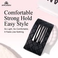 thumbnail image 5 of Amlaidu Large Flat Hair Claw Clips for Women Medium & Thick Hair, Duckbill Strong Hold Square Hair Clips, Beige, Brown, Black, 4 Pcs, 5 of 9