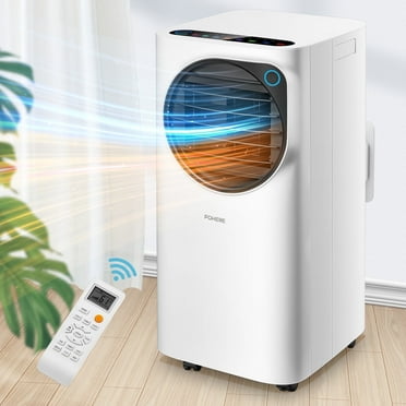 FOHERE 12000 BTU Portable Air Conditioner for Room Cooling and Heating, Covers up to 550 Sq. Ft, 4 IN 1 All Season AC Portable Air Conditioner with Remote Control and Window Kit, White
