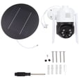 thumbnail image 1 of Cámara de seguridad inalámbrica solar para exteriores, red 4G, visión nocturna, cámara HD, teléfono con control remoto, intercomunicador, cámara de vigilancia a todo color, 1 of 15