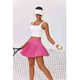 thumbnail image 4 of Pinspark Women's Athletic Skorts Pleated Tennis Skirt Cheer Skirts Lightweight Golf Workout Skirt High Waisted Preppy Skirts with Short Pockets, 4 of 8