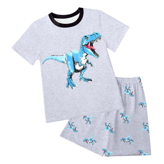 UAYOTSE Boys Short Set 2 Piece Active Clothing Set for Toddlers Short Sleeve Tee and Pull on Short for Kids,Sizes 11-12 Years