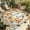 Off White, variant on Indoor Outdoor Area Rugs,Thanksgiving Pumpkin Gnome Washable Patio Rug Non-slip Quick Dry Camping Rugs,Autumn Sunflower Purple Floor Carpet for Porch Deck Backyard RV Decor,4x6ft