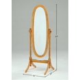 thumbnail image 3 of Liveasy Swivel Adjustable Full-Length Oval Wood Cheval Floor Mirror in Oak, 3 of 6