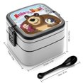 thumbnail image 2 of Masha y el Oso Fiambrera de Doble Capa, Contenedor de Almuerzo Portátil Apilable, Almacenamiento de Alimentos Hermético a Prueba de Fugas, 1000ml, 2 of 6