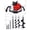 Black + Steel#7, variant on Gas-Powered Post Hole Digger 63cc 2-Stroke Auger with 3/4 Shaft, EPA Certified L4+L6+L8 Drill Bits & Ext Rod Kit for Fence Deck Tree Planting