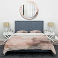 thumbnail image 3 of Designart "Delicate Marble Pink Abstract I" Abstract Bedding Covert Set - Abstract Marble Pink Abstract Bed Set With 2 Shams, 3 of 6