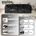 thumbnail image 4 of Bone-Free Modular Sofa with Free Combination, Oversized Living Room Sofa Set, Deep Seat Design, Soft Chenille Fabric, Modern L-Shaped Lounge Sofa（Black）, 4 of 7