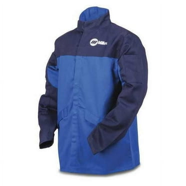 Miller Electric Welding Jacket,Royal/Nvy,Ctn INDURA,M 258097