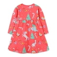 thumbnail image 6 of Yidarton Girls European and American knitted cartoon dress round neck princess dress Christmas child dress 7T, 6 of 6