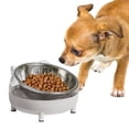 thumbnail image 2 of Station d'Alimentation Surélevée à 15 Degrés avec Support Chat Surélevé Bols Gris, 2 of 8