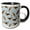 Black/White, variant on 3drose, Beagle Paws and Bones Dog Pattern, 15oz Two-tone Black Mug