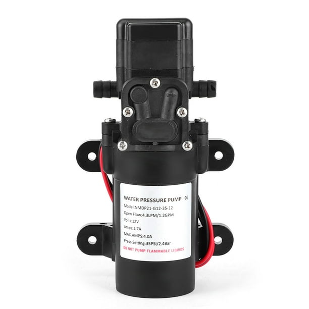 Rociador de agua de diafragma, bomba autocebante de 12 V CC, 1,2 GPM, 35 PSI, herramienta para lavado de autos, durabilidad comprobada