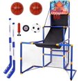 thumbnail image 6 of 3 in 1 Kids Basketball Football Hockey Game Toy Set, Indoor Outdoor Sports Toy for Kids Hoop Arcade Game for Kids, 6 of 10