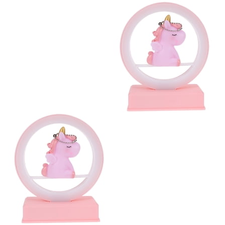 2 Pieces Teen Unicorn Lamps for Child Battery Table Birthday Gift Gifts Girl Pink