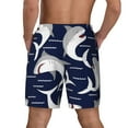 thumbnail image 3 of Kdxio Angry Shark Print Men'S Swim Trunks With Compression Liner 7 Inch Inseam Quick Dry Swim Shorts, 3 of 7