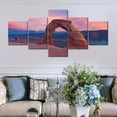 thumbnail image 3 of TISHIRON 5PCS Framed Canvas Wall Art Set,50"x24"Arches at Sunset Canvas Art Decor, 3 of 7