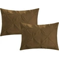 thumbnail image 4 of Pinch Pleated Pillow Shams - Super Soft 100% Egyptian Cotton 1000 Thread Count 2Pcs Pillow Shams - Queen Size (20" X 30") Inches, Taupe, 4 of 7