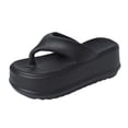 thumbnail image 3 of Women Platform Flip Flops Non Slip EVA Walking Sandals for Gift Beach Travel 36 To 37, 3 of 8