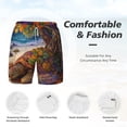 thumbnail image 5 of Lsque Mens Swim Trunks Colorful Maple Leaf Beach Turtle Pattern - Bathing Suit Compression Liner - Beach Swim Shorts Swimwear - (S-3XL) - Stretch Quick Dry -Medium, 5 of 9