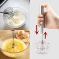 thumbnail image 2 of yaaqii Hand Mixer Whisk Stainless Steel Whisk Hand Push Rotary Mixer, 2 of 6