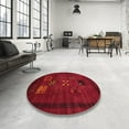 thumbnail image 4 of Ahgly Company Machine Washable Indoor Rectangle Contemporary Saffron Red Area Rugs, 8' x 10', 4 of 7