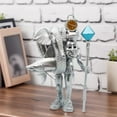 thumbnail image 6 of Wooden Stick Man Shark Elephant Golden/silvery Fusion Abstract Style Desktop Ornament Hand-made Model, Halloween Thanksgiving Christmas New Year Gift, Birthday Gift, 6 of 6