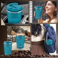 thumbnail image 4 of Tasse de Voyage, Tasse à Café Isolée 380ml avec Couvercle Étanche, Tasse à Café Réutilisable, Tasse de Voyage, Tasse à Café à Double Paroi, Tasse Isolée en Acier Inoxydable pour Boissons Chaudes et Froides, Bleu, 4 of 4