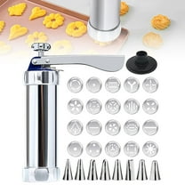 Spritz Cookie Press Gun Kit,13 Cookie Discs 8 Icing Nozzles Perfect for DIY Christmas Cookies and Decorating Cookies,Gifts for Mum & Women（Black)