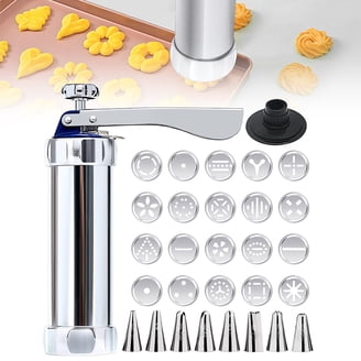 OXO Softworks Cookie Press Baking Tool, 20 Piece Set, Stainless