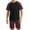Wine, variant on 2 Piece Lounge Outfits for Men Summer Cotton Sleepwear Raglan Short Sleeve Tshirts and Pjs Shorts Pajamas Sets (4XL, Wine)