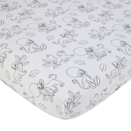 Disney Infant Simba Lion King Polyester Fitted Sheet, Crib