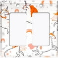 thumbnail image 6 of Metal Light Switch Plate Cover Magical Orange Rainbow Unicorn UNI008, 6 of 13
