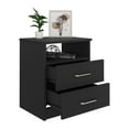 thumbnail image 5 of Newboti Furniture Nightstand Olivenza, Two Drawers, Black Wengue Finish 42451, 5 of 8