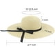 thumbnail image 3 of Sombrero de paja de ala ancha para mujer, sombrero flexible y plegable enrollable, sombrero de playa con protección solar UPF 50+ para verano$Sombrero de ala ancha para mujer, sombrero de, 3 of 7