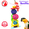 thumbnail image 3 of Bonka Bird Toys 2602 Tiny Vine Stack Tug Pull Chew Forage Cage Toy, 3 of 7