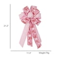 thumbnail image 4 of Christmas Wreath Bow, Burlap Bow Holiday Bow for Christmas Wreath, Christmas Tree Ornaments Door Indoor Outdoor Wall Decorations, 3.9*3.9*0.8 Inches (Pink), 4 of 4